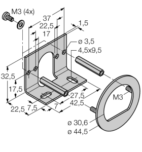 Измерение давленияАксессуары для монтажа - PK-N-MZ-001 - 6835025 Turck 