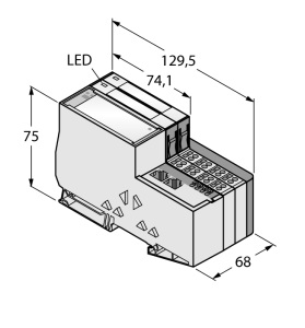 Комплект PROFINET IO в IP20 - TI-BL20-E-PN-4 - 7030468 Turck 