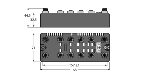 Компактная мультипротокольная станция для Industrial Ethernet8 digitale NPN Eingange und 8 digitale NPN Ausgange - BLCEN-8M12LT-8DI-N-8DO-0.5A-N - 6811473 Turck 