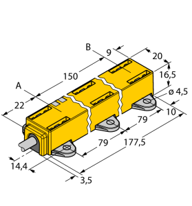 Индуктивный датчик линейного перемещения - Li150P1-Q17LM1-LiU5X2 - 1590731 Turck