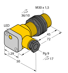 Индуктивный датчик - BI10-P30SK-Y1X - 40410 Turck