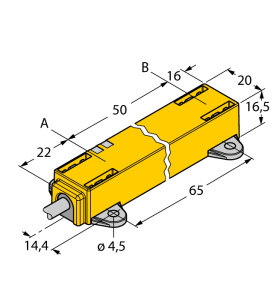Индуктивный датчик линейного перемещения - Li50P1-Q17LM1-LU4X2/S97 - 1590745 Turck