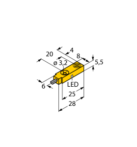 Индуктивный датчик - BI2-Q5,5-AN6X - 1613100 Turck