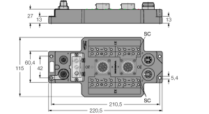 Удобные станции fieldbus для PROFIBUS-DP20 цифровых pnp-входа12 цифровых выхода, 0.5 А - FLDP-IOM2012-0001 - 6825339 Turck 