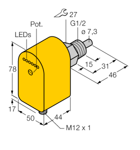 Мониторинг потокапогружного типа с оценочной электроникой - FCS-G1/2A4P-AP8X-H1141 - 6870092 Turck 