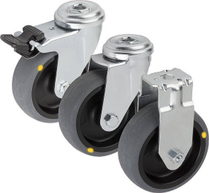 Norelem 95010 Swivel and fixed castors electrically conductive, standard