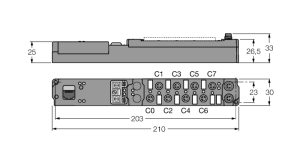 Соединительный модуль piconet® для Modbus TCP4 цифровых входных фильтров, 3 мс4 цифровых выходов, 0.5 А - SENL-0404D-0003 - 6824242 Turck 