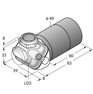Емкостной датчикдля пищевой индустрии - BC20-K40WDTC-VP4X2/S930 - 2510105 Turck 