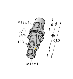 Индуктивный датчикдля пищевой индустрии - NI15U-EM18MWD-VP44X-H1141 - 1634898 Turck