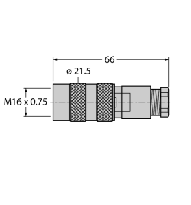 Круглый разъем M16 x 0,75Розетка, прямая, под индивидуальные требования - BK16-0 Turck 
