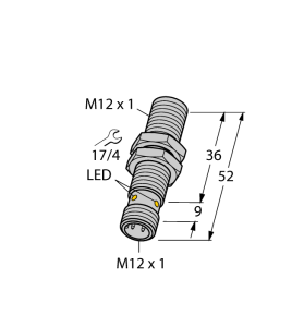 Индуктивный датчикс увеличенной дистанцией срабатывания - BI4-M12-VP6X-H1141 - 1633200 Turck