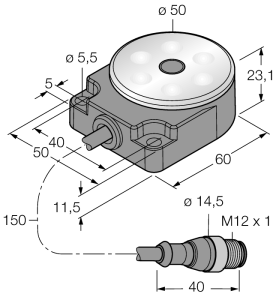 Подсветка рабочего местаSpotleuchte - WL50FPBQP - 3011627 Turck 