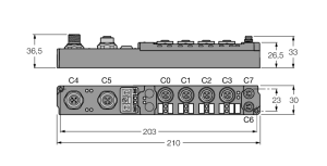 Piconet® автономный модуль для PROFIBUS-DP8 цифровых входных фильтров, 3 мс - SDPB-0800D-1004 - 6824410 Turck 
