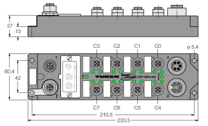 Удобные станции fieldbus для PROFIBUS-DP16 цифровых выходов, 1,4 А - FXDP-OM16-0001 - 6825403 Turck 