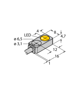 Индуктивный датчик - BI2-Q4,7-AN6X - 1614001 Turck
