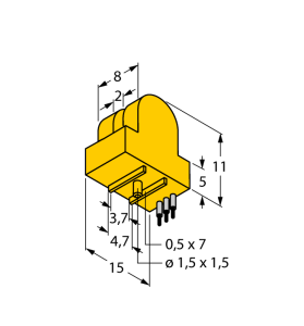 Индуктивный датчикщелевой тип - SI2-K08-AP6 - 1605500 Turck