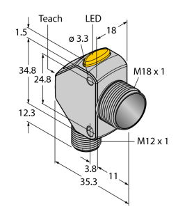 Фотоэлектрический датчикЛазерный датчик - Q3XTBLD200-Q8 Turck