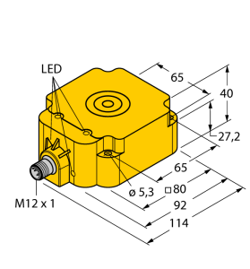 Индуктивный датчик - BI50U-Q80-AN6X2-H1141 - 1608944 Turck