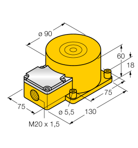 Индуктивный датчик - NI50-K90SR-Y1 - 10074 Turck