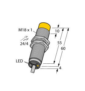 Индуктивный датчик - NI12U-M18-ADZ30X2 - 4282410 Turck