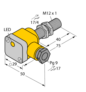 Индуктивный датчик - BI3U-EG12SK-VN4X - 1580701 Turck