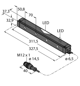 Pick-to-Lightдатчик положениясветовая завеса ретрорефлективная - PVL225PQ - 3026206 Turck 
