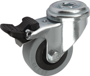 Поворотное колесо (ролик) Norelem 95010_LS со стопором