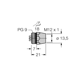 Аксессуары для полевых шинФланцевые соединители - FK57 - 6602216 Turck