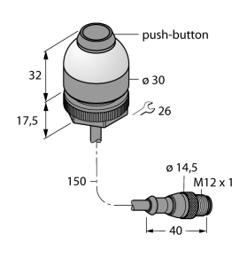 Pick-to-Lightдатчик положенияКнопка для выбора процессов - K30APPBGXDQP - 3017592 Turck 