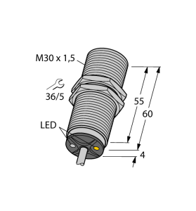 Индуктивный датчик - BI10U-M30-ADZ30X2 - 4282610 Turck 