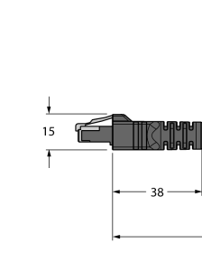 Кабель Industrial EthernetОболочка кабеля TPE - RJ45S-RJ45S-841-1M - 6603714 Turck