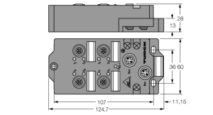 Удобные станции fieldbus для PROFIBUS-DP4 входа, 4 выхода - FAS4-CSG44 - 6821324 Turck 
