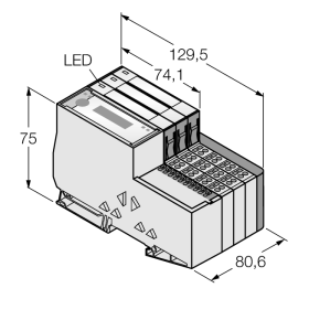 Экономичный комплект для Profibus DPV1 в IP20 - TI-BL20-E-DPV1-6 - 1545124 Turck 