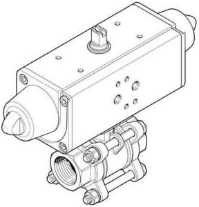 "Кран шаровой VZBA-1/2""-GG-63-T-22-F0304-V4V4T-PS15-R-90-4-C" 