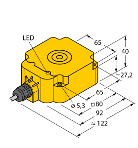 Индуктивный датчик - NI60-Q80-Y1X - 1008700 Turck