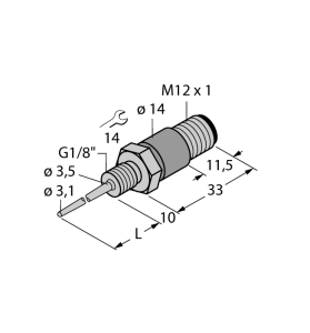 Детектирование температурыПроба - TP-103A-G1/8-H1141-L024 - 9910401 Turck 