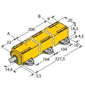 Индуктивный датчик линейного перемещения - Li200P1-Q17LM1-LU4X2/S97 - 1590748 Turck