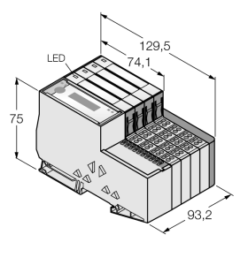 Экономичный комплект для Profibus DPV1 в IP20 - TI-BL20-E-DPV1-8 - 1545125 Turck 