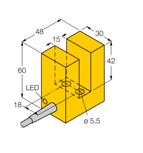 Индуктивный датчикщелевой тип - SI15-K30-AN6X - 1605003 Turck 