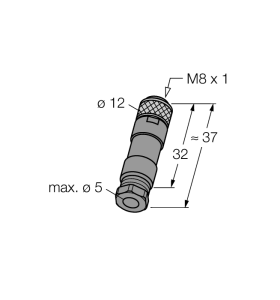 M8 x 1 / O8 мм соединитель круглыйРозетка, прямая, под индивидуальные требования - B5141-0 - 6904915 Turck 