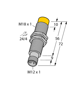 Индуктивный датчикс аналоговым выходом - NI8-M18E-LIU-H1141 - 1536302 Turck