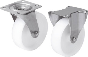 Norelem 95041 Swivel and fixed castors stainless steel, standard version