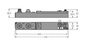 Piconet® автономный модуль для PROFIBUS-DPодноканальный серийный интерфейс RS232/RS485 - SDPB-10S-1002 - 6824446 Turck 