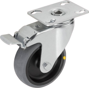 Norelem 95012_LS Swivel castor with stop fix, electrically conductive