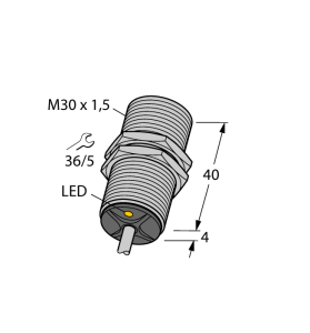 Индуктивный датчик - BI10-G30-Y2X 7M - 1060601 Turck 