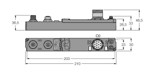 Piconet® автономный модуль для PROFIBUS-DPодноканальный датчик SSI интерфейс - SDPB-10S-1005 - 6824444 Turck 