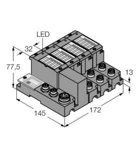 Программируемый комплект для PROFIBUS-DP в IP67 - TI-BL67-PG-DP-6 - 1545063 Turck 