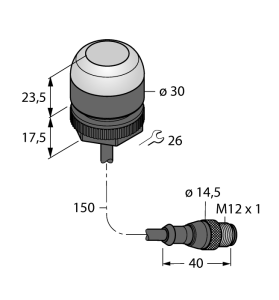 Pick-to-Lightдатчик положенияЕмкостной переключатель - K30RPTGXDQP - 3085158 Turck 