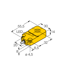 Индуктивный датчик - BI10-Q14-ADZ32X2 - 4256220 Turck