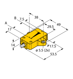 Индуктивный датчик линейного перемещения - Li25P1-QR14-LiU5X2 - 1590751 Turck